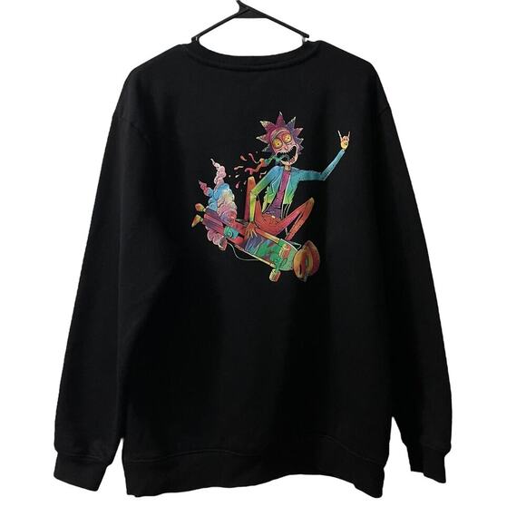 Rick & Morty Sweater Men’s Large Crewneck Graphic Comfy Cartoon Network - Picture 5 of 5